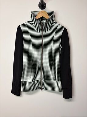 Lululemon In Stride Jacket Quiet Stripe Black stripe Size 6